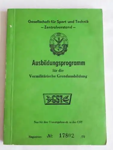 GST Ausbildungsprogramm für die vormilitärische Grundausbildung