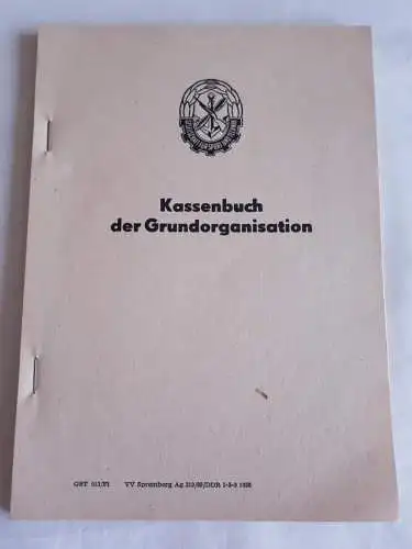 GST Kassenbuch der Grundorganisation 50 Blatt blanko