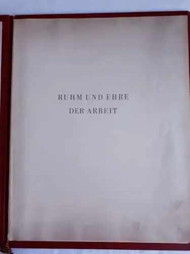 Verleihungsurkunde und Mappe Verdienter Aktivist Verleihungsjahr 1958