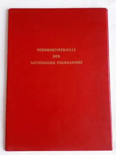 DDR Urkundenmappe für Verdienstmedaille der NVA