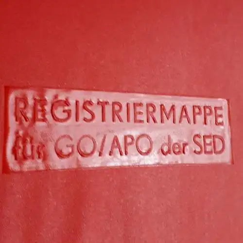 DDR Registriermappe für GO/APO der SED