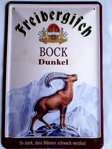 Blechschild Freibergisch Bock Dunkel