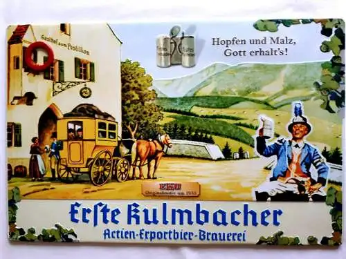 Blechschild Erste Kulmbacher Aktien-Exportbier-Brauerei