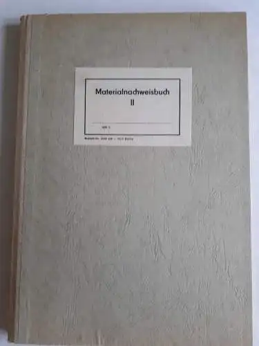 DDR GST Materialnachweisbuch II blanko