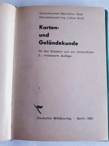 Karten- und Geländekunde für den Soldaten und den Unteroffizier