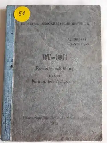 DDR NVA DV-10/1 Exerzierausbildung in der Nationalen Volksarmee