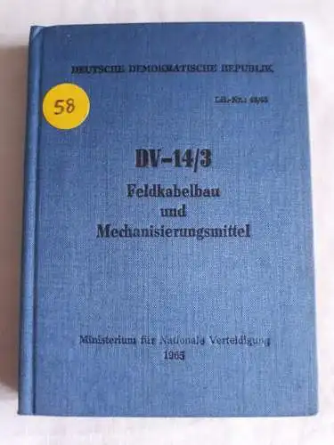 DDR NVA DV-14/3 Feldkabelbau und Mechanisierungsmittel