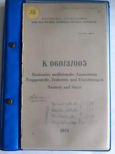 DDR NVA K 060/3/005 Stationäre medizinische Ausstattung