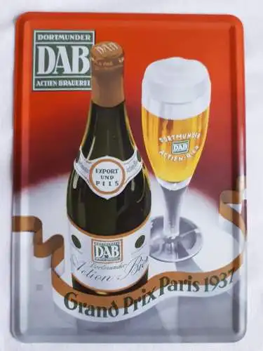 Blechschild DAB - Dortmunder Actien Brauerei