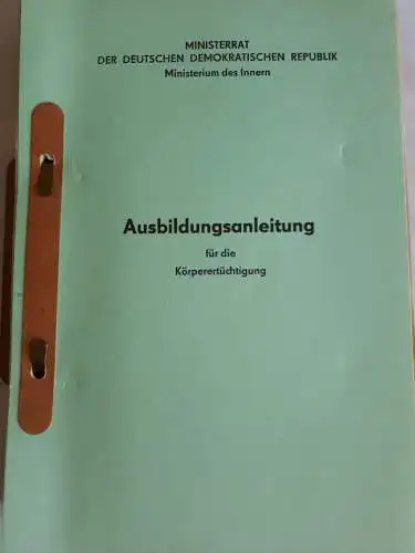 DDR MdI Ausbildungsanleitung für die Körperertüchtigung