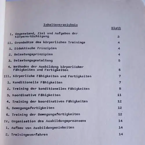DDR MdI Ausbildungsanleitung für die Körperertüchtigung