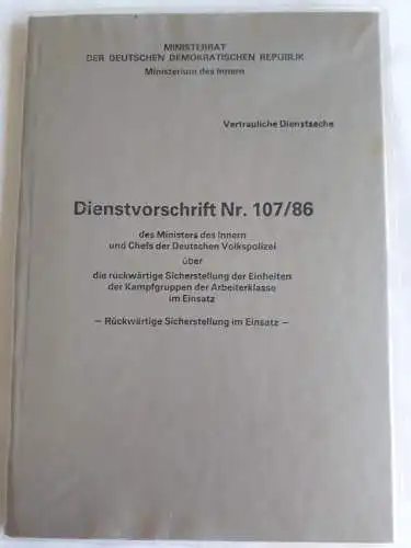 DDR MdI Dienstvorschrift 107/86