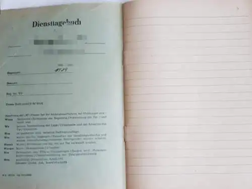 DDR MdI Diensttagebuch blanko