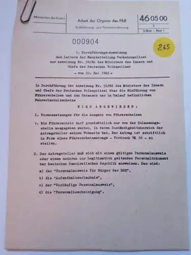 DDR MdI 1.Durchführungsanweisung zur Anweisung Nr.56/82