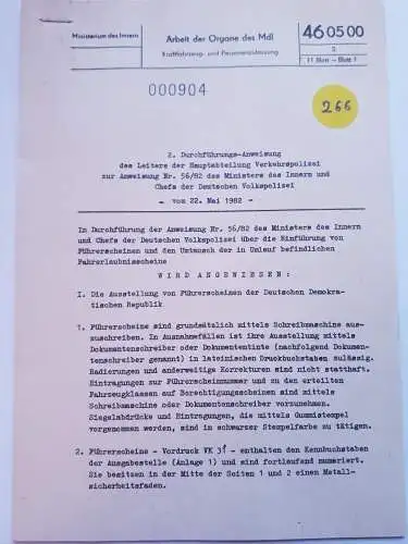 DDR MdI 2.Durchführungsanweisung zur Anweisung Nr.56/82