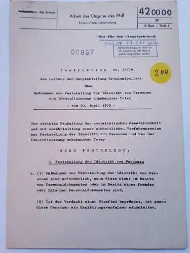 DDR MdI Instruktion Nr.17/79