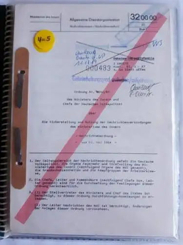 DDR MdI Nachrichtenunterlagen der Deutschen Volkspolizei
