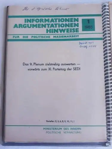 DDR MdI Information - Auszüge aus Publikationen - Fakten und Hintergründe