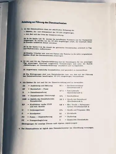 DDR MdI VP/SV Dienstnachweisbuch blanko