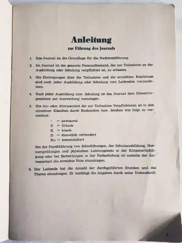 DDR MdI Journal der Nachweisführung