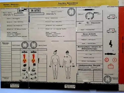 DDR NVA Behandlungskarte blanko