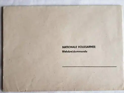 DDR NVA Kreiswehrkommando Briefumschlag blanko