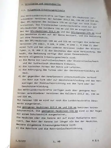 DDR NVA 1.Änderung zur A 043/1/004 Bewaffnung und Ausrüstung der NATO- und französischen Landstreitkräfte