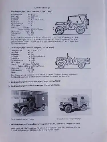 Katalog Räderfahrzeuge,Ketten-,Luft- und Wasserfahrzeuge, schwere Waffen