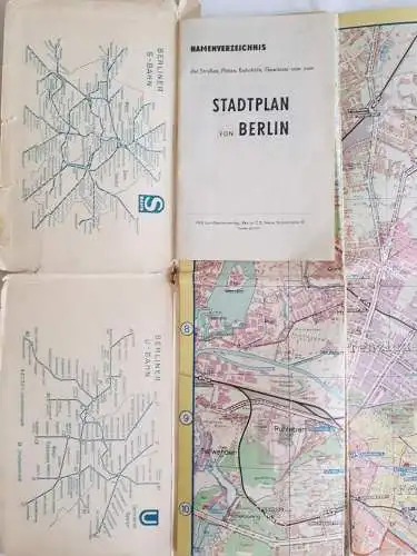 DDR Taschenplan mit Straßenverzeichnis von Berlin