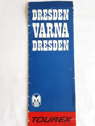 DDR Tourex Dresden Varna Speisekarte Mitropa 1971