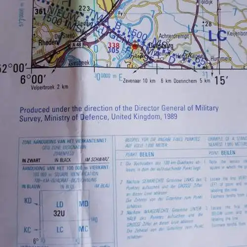 Luftfahrtkarte Transit Flying Chart Low Level 2nd Series 1:250,000 - Enschede,Netherlands,Germany