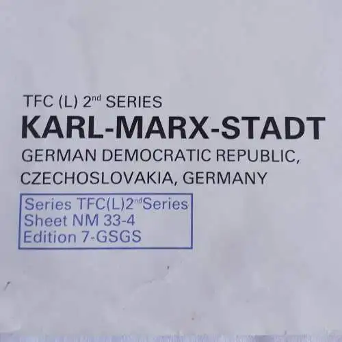Luftfahrtkarte Transit Flying Chart Low Level 2nd Series 1:250,000 - Karl-Marx-Stadt,DDR,Tschechoslowakei,BRD
