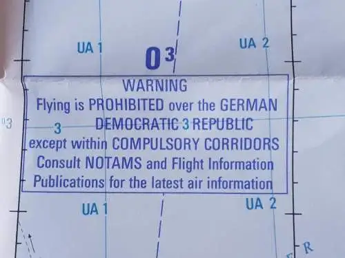 Luftfahrtkarte Transit Flying Chart Low Level 2nd Series 1:250,000 - Rostock,DDR,Dänemark