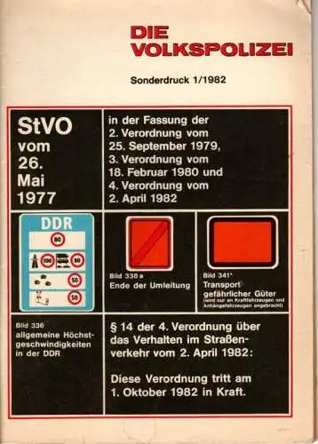 DDR MdI Heft Die Volkspolizei - StVO vom 26.5.1977