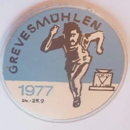 Anstecker Pin Leichtathletik Grevesmühlen 1977