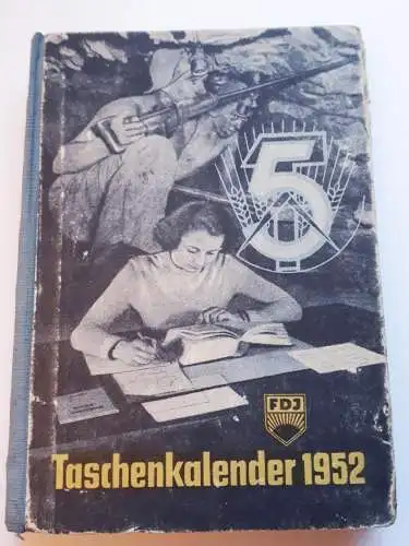 DDR FDJ Taschenkalender 1952