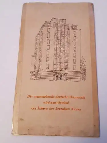 Einzahlungsbuch Nationales Aufbauprogramm Berlin 1952