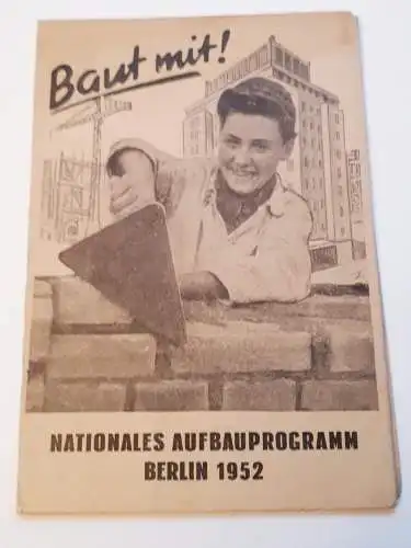 Aufbaukarte Nationales Aufbauprogramm Berlin 1952