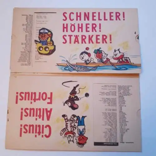 Karte Die Sieger der Olympischen Sommerspiele 1956-1968