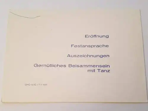 DDR Einladung Festveranstaltung 30 Jahre GST