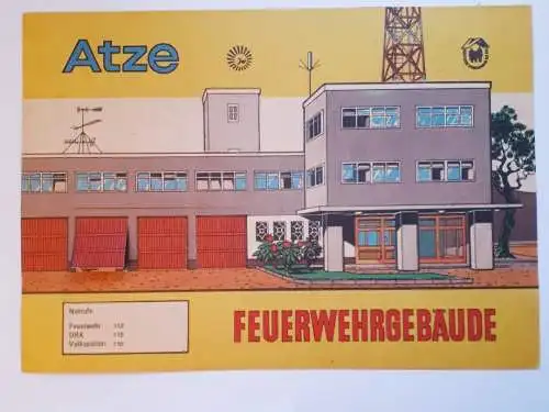 DDR Atze Beilagebogen Feuerwehrgebäude