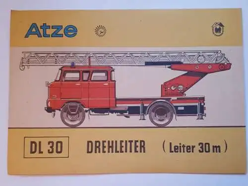 DDR Atze Beilagebogen Drehleiter DL 30