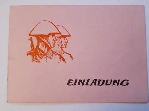 DDR NVA Einladung zur Vereidigung 1981 in Bad Saarow