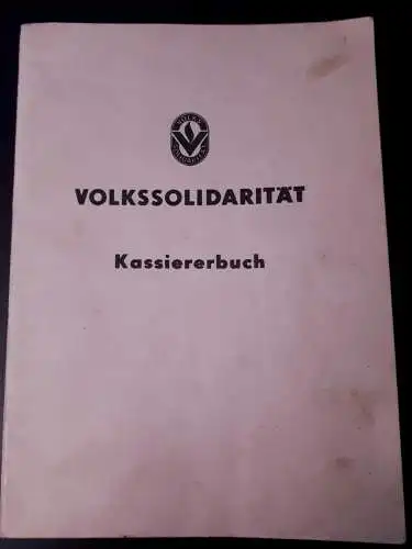 DDR Volkssolidarität Kassiererbuch