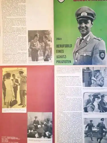 DDR MdI Faltblatt Poster Berufsbild eines Schutzpolizisten Teil I