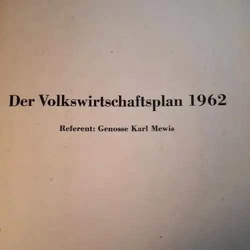 Parteiinternes Material Tagung des ZK der SED vom 21.-23.3.1962