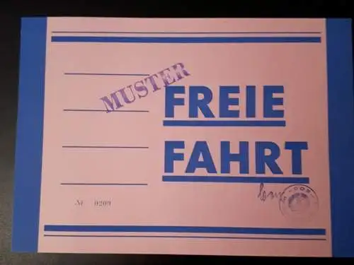 DDR MdI Freie Fahrt Schein MUSTER