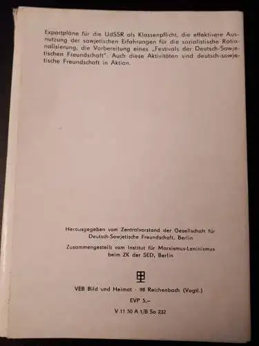 DDR DSF Bildersammlung Freundschaft in Aktion