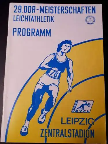 Programmheft 29.DDR Meisterschaften Leichtathletik 30.6.-2.7.1978 Leipzig