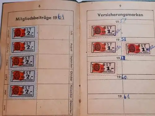 DDR GST Gesellschaft für Sport und Technik Mitgliedsbuch